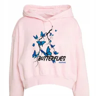 Zestawy upominkowe - RÓŻOWA BLUZA Damska BUTTERFLIES INSPIRE Motywacyjne Różne Wz Rozmiar 158 cm - miniaturka - grafika 1