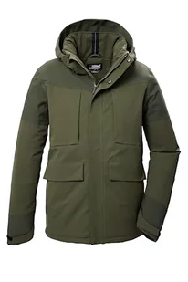 killtec Męska kurtka funkcyjna/kurtka outdoorowa z odpinanym kapturem KOW 81 MN JCKT, dark moss, XXL, 41846-000 - Kurtki męskie - miniaturka - grafika 1