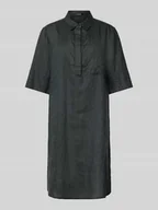 Sukienki - Sukienka lniana o długości do kolan z rękawem o dł. 1/2 model ‘Walmari’ - miniaturka - grafika 1