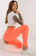 Legginsy - Pomarańczowe legginsy prążkowane EM-LG-725.11, Kolor pomarańczowy, Rozmiar uniwersalny, EX MODA - Primodo.com - miniaturka - grafika 1