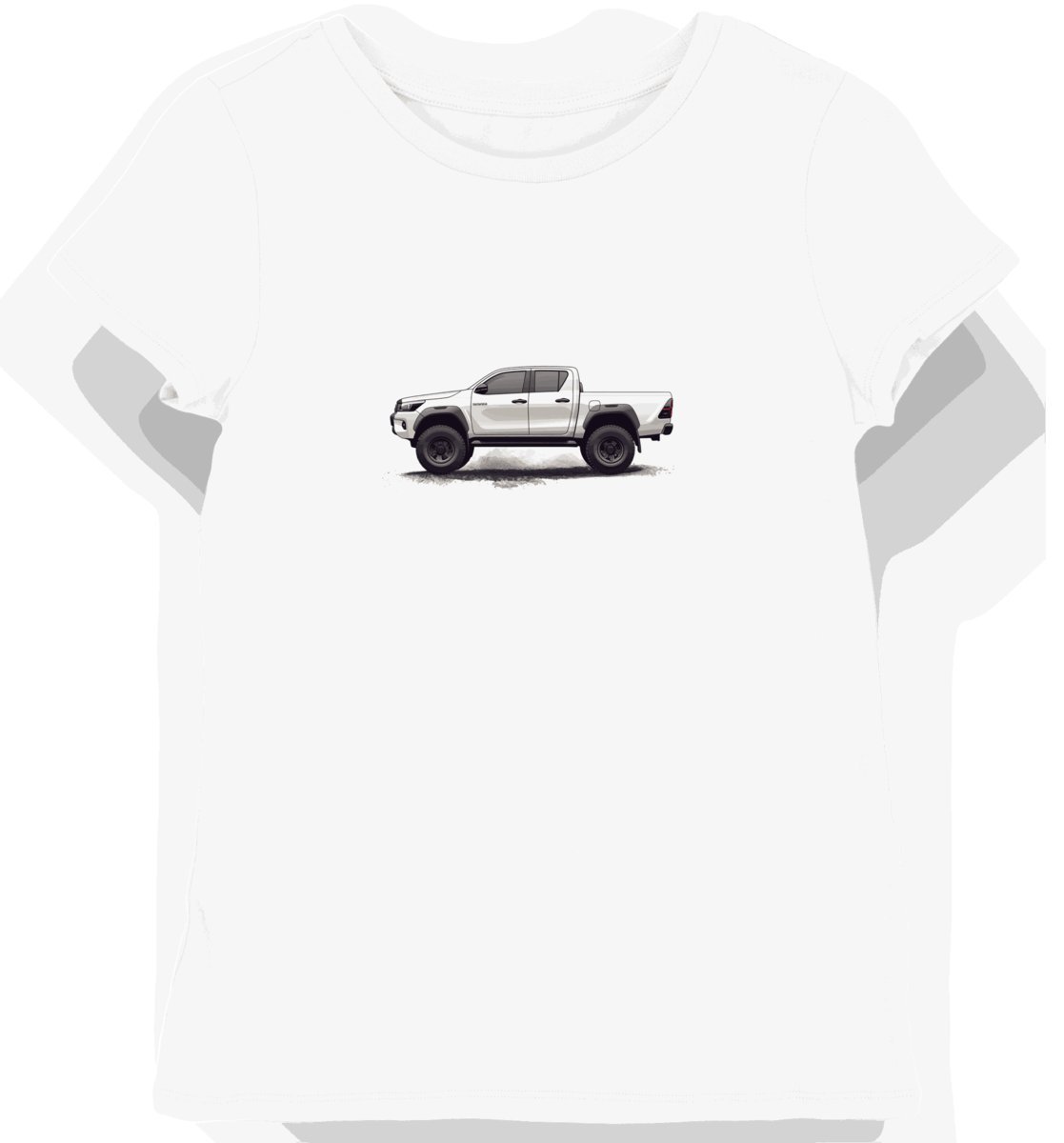 Koszulka damska biała z motywem eleganckiej ciężarówki M