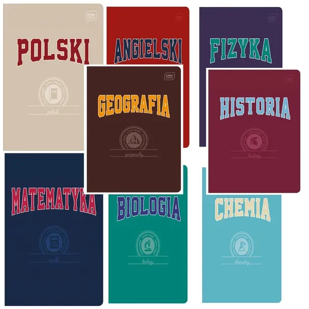 Zeszyty tematyczne przedmiot ściąga Interdruk A5 60k klasa 7-8 zestaw 8szt