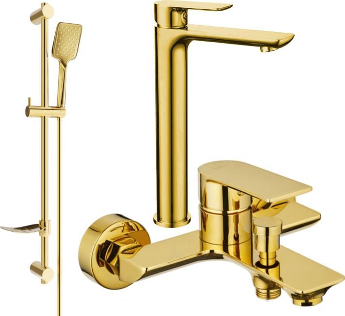 Mexen Alfa DF62 zestaw wannowy, złoty - 745713DF62-50