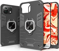 Etui i futerały do telefonów - Hello Case ETUI PANCERNE DO XIAOMI MI 11 LITE CZARNE OBUDOWA ARMOR HOLDER RING SZKŁO - miniaturka - grafika 1