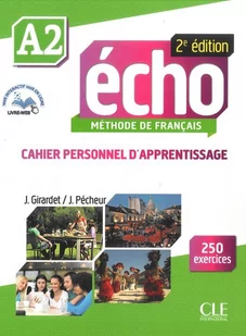 CLE International Echo A2 Ćwiczenia +CD - Girardet Jacky - Książki do nauki języka francuskiego - miniaturka - grafika 1