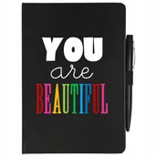 Notesy i bloczki - NOTES PLANER+ DŁUGOPIS A5 YOU ARE BEAUTIFUL Wzory - miniaturka - grafika 1