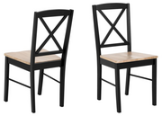 Krzesła - Krzesło Elvira drewniane czarne/naturalne - miniaturka - grafika 1