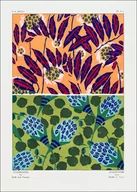 Plakaty - Vintage floral patterns, Art Nouveau flower pochoir stencil print, E. A. Séguy -  plakat Wymiar do wyboru: 29,7x42 cm - miniaturka - grafika 1