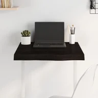 Pozostałe meble ogrodowe - vidaXL Blat stołu, ciemnobrązowy, 60x60x2-6 cm, lite drewno dębowe - miniaturka - grafika 1