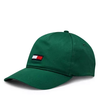 Czapki męskie - Czapka z daszkiem Tommy Jeans Tjm Elongated Flag Cap AM0AM11692 Court Green L4L - grafika 1