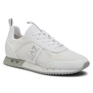 Sneakersy damskie - Emporio Armani Sneakersy EA7 X8X027 XK050 00175 White/Silver - miniaturka - grafika 1