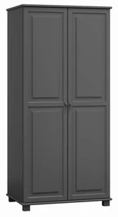 Szafa drewniana 2D nr2 wieszak/półki S80 szara - Szafy - miniaturka - grafika 1