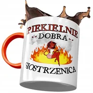 Kubki - Kubek Pomarańczowy Dla Siostrzenicy na Prezent z Nadrukiem ze Zdjęciem + Opakowanie na prezent (wzór 01) - miniaturka - grafika 1