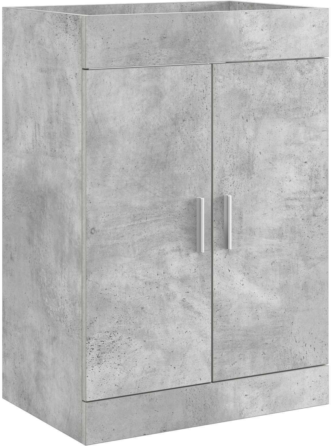 vidaXL vidaXL Szafka pod zlewem w łazience Betonowy szary 56 x 37,5 x 81 cm