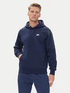 Bluzy męskie - Nike Bluza Club Ft FN3859 Granatowy Regular Fit - miniaturka - grafika 1