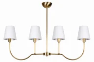 Lampy sufitowe - Lampa wisząca 4-punktowa z mosiadzu w stylu Modern Farmhouse - miniaturka - grafika 1