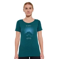 Koszulki sportowe damskie - Damska koszulka Brubeck Outdoor Wool Pro SS zielony - L - miniaturka - grafika 1