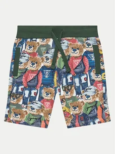Guess Szorty materiałowe N5RD02 KA6R4 Kolorowy Regular Fit - Spodenki damskie - miniaturka - grafika 1