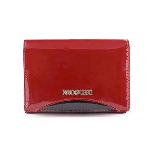 Portfele - Mato Grosso Damski portfel skórzany elegancki 0873-416 RFID czerwony - grafika 1