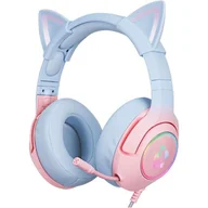 Słuchawki - ONIKUMA K9 Cat Elf RGB różowo-niebieskie - miniaturka - grafika 1