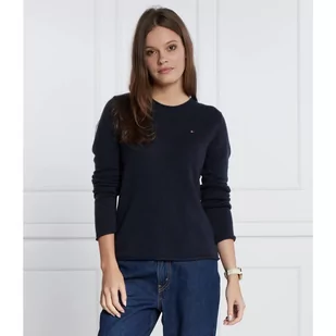 Tommy Hilfiger Wełniany sweter SOFT C-NK | Regular Fit - Swetry damskie - miniaturka - grafika 1