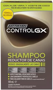 Szampon zapobiegający siwieniu włosów Just For Men Control Gx Grey Hair Reducing Shampoo 118 ml (8413853486006) - Szampony do włosów - miniaturka - grafika 1