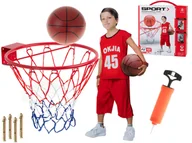 Zabawki i gry sportowe - Tarcza tablica koszykówki piłka kosz obręcz metal - miniaturka - grafika 1