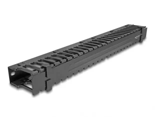 DeLOCK Panel do prowadzenia kabli 19″ z 3 otworami 1U czarny - Akcesoria do komputerów stacjonarnych - miniaturka - grafika 1