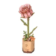 Puzzle - Puzzle Drewniane 3D - Kwiat Różowa Róża - miniaturka - grafika 1