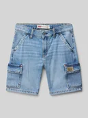 Spodnie i spodenki dla chłopców - Szorty jeansowe o kroju relaxed fit z kieszeniami cargo - miniaturka - grafika 1