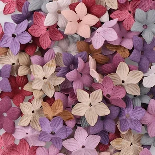 Kwiaty papierowe 2.5cm DIY mix kolorów 30szt - Dekoratorstwo - miniaturka - grafika 1