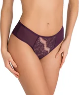 Komplety bielizny - Brazyliany damskie z niskim stanem i koronką VIOLET K803 fioletowe  S - miniaturka - grafika 1