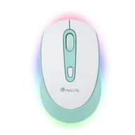 Myszki - NGS SMOG-RB MINT – Bezprzewodowa mysz do wielu urządzeń z możliwością ładowania, z podświetleniem LED, technologią Bluetooth 3.0/5.0, 2,4 GHz - miniaturka - grafika 1