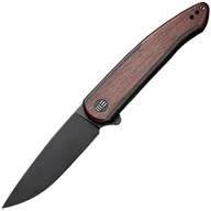 Noże - Nóż składany WE Knife Smooth Sentinel - Black Titanium Wood Handle - miniaturka - grafika 1