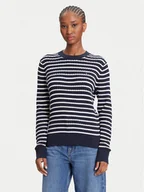 Swetry damskie - Tommy Hilfiger Sweter Fine WW0WW44993 Granatowy Regular Fit - miniaturka - grafika 1