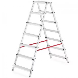Drabina domowa dwustronna 2x7 stopnie HIGHER - 3,50m - Drabiny - miniaturka - grafika 1