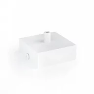 Akcesoria do oświetlenia - Kwadratowa metalowa osłonka sufitowa 82x82mm - biała strukturalna Kolorowe Kable - miniaturka - grafika 1