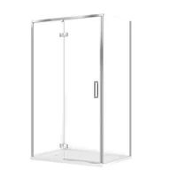 Kabiny prysznicowe - Kabina Prysznicowa Cersanit Larga 90X120X195 prostokątna lewa transparentny brodzik Tako 4 cm Biały S601-333 - miniaturka - grafika 1