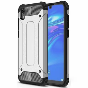 Hybrydowy pancerny pancerny futerał na telefon z TPU/PC do Huawei Y5 2019 / Honor 8S srebrny - Etui i futerały do telefonów - miniaturka - grafika 1