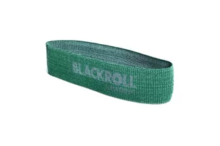 Blackroll Band taśmy fitness. Taśmy w różnych mocach rezystora (łatwa średnia silna ekstremalnie silna), co zapewnia stabilną muskulaturę. Pojedynczo lub w zestawie w różnych kolorach., zielony, j AMUKLBGN - Pozostały sprzęt i akcesoria do ćwiczeń - miniaturka - grafika 1