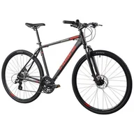 Rowery - Rower crossowy INDIANA X-Cross 2.0 M21 męski Czarno-czerwony - miniaturka - grafika 1