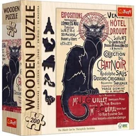Puzzle - Trefl, Wooden Puzzle 200 el. Czarny Kot, 20254 - miniaturka - grafika 1