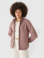 Bluzy damskie - 4F Polar ze stójką regular damski - beżowy XXL - miniaturka - grafika 1