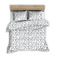 Pościel - Pościel z kory 200x220 biała niebieskie gałązki - miniaturka - grafika 1