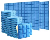 Dekoracje domu - 48X Pianka Mata Wygłuszająca Samoprzylepna Akustyczna 4M2 30X30X5 Niebieska - miniaturka - grafika 1