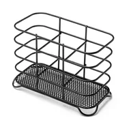 Suszarki do naczyń - Czarny metalowy ociekacz na sztućce Addis, 18,5x8,5x13 cm - miniaturka - grafika 1