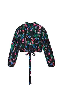 Desigual Damska bluza z długim rękawem, czarny, M - Bluzy damskie - miniaturka - grafika 1