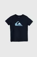 Koszulki dla chłopców - Quiksilver t-shirt bawełniany dziecięcy COMPLOGOYTH kolor granatowy z nadrukiem - miniaturka - grafika 1