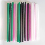 Herbata - 100-500PCS Plastikowa Słoma Perłowa Mleko Herbata Słomka do picia Napój Prosta słomka 12mm CZARNY 100PCS - miniaturka - grafika 1