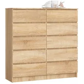 Komody - Skandynawska Komoda Do Salonu Dąb Sonoma M4-W39 - miniaturka - grafika 1